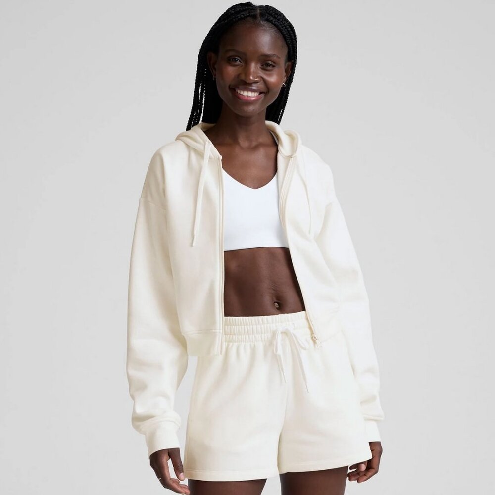 NWT Beyond Yoga LuxeFleece Hoodie (Fresh Snow Color -- White)